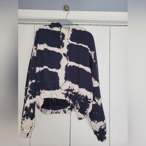 Young Fabulous & Broke Navy and White Tie-Dye Hoodie